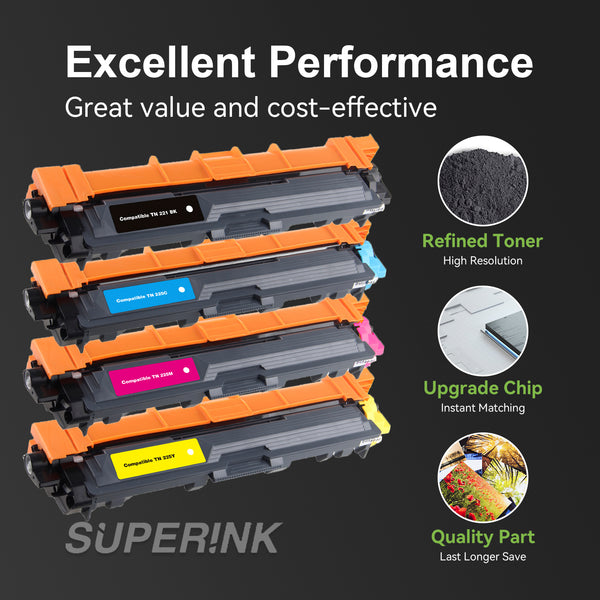 Compatible Brother Tn221 Tn225 Toner Cartridge Combo By Superink Superinkca 3259