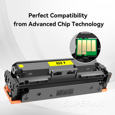 Compatible Canon 055 With Chip Yellow Toner By Superink