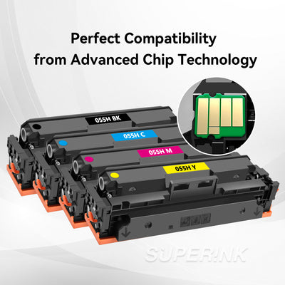 Compatible Canon 055H With Chip Toner Cartridge Combo By Superink