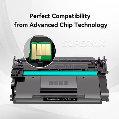 Compatible Canon 057H Black Toner Cartridge (With chip) by Superink