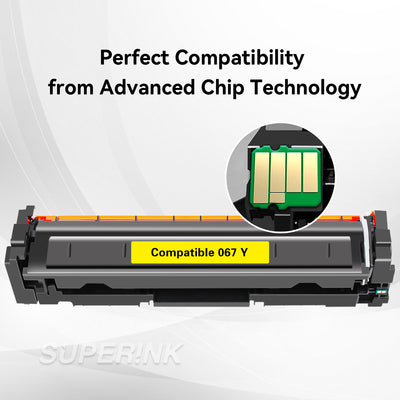 Compatible Canon 067 2350 Pages Yellow Toner With Chip Cartridge By Superink