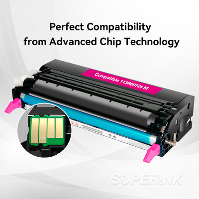 Compatible Xerox 6180 / 113R00724 Magenta Toner Cartridge By Superink