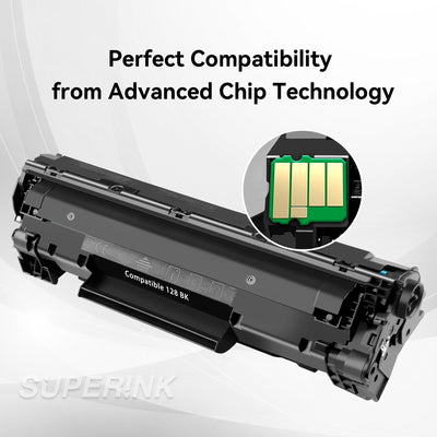 Compatible Canon 128 3500B001AA Black Toner Cartridge By Superink