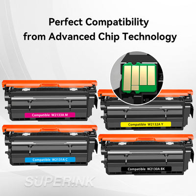 Compatible HP 213A With Chip Toner Cartridge Set By Superink