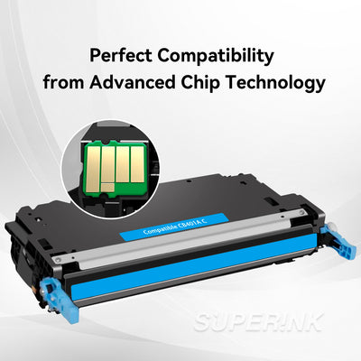 Compatible HP CB401A Cyan Toner Cartridge By Superink