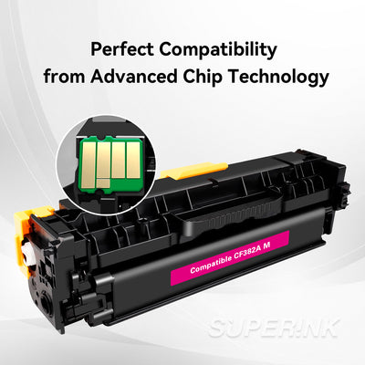 Compatible HP CF383A (312A) Magenta Toner Cartridge By Superink