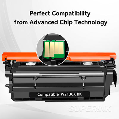 Compatible HP W2130X / 213X With Chip Black Toner By Superink