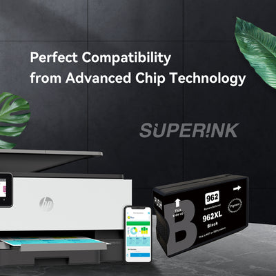 Compatible HP 962XL Black High Yield Ink Cartridge by Superink