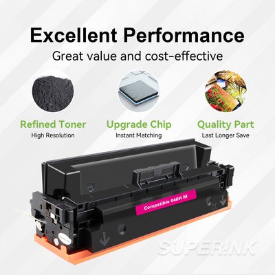 Cartouche de toner magenta compatible Canon 046H (1252C001) par Superink