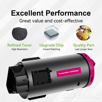 Compatible Xerox 106R03867 Magenta Toner 9000 Pages by Superink