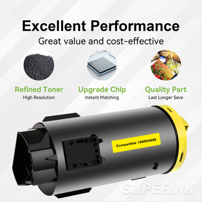 Compatible Xerox 106R03898 Yellow Toner 10100 Pages by Superink