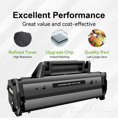 Compatible Samsung MLT-D111L Black Toner Cartridge By Superink