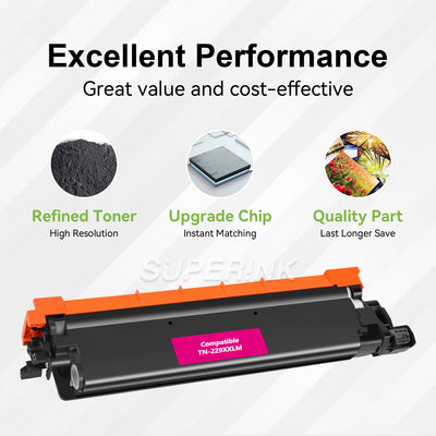 Compatible Brother TN229XXL Magenta Toner WITH CHIP by Superink