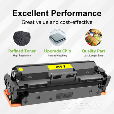 Compatible Canon 055 With Chip Yellow Toner By Superink