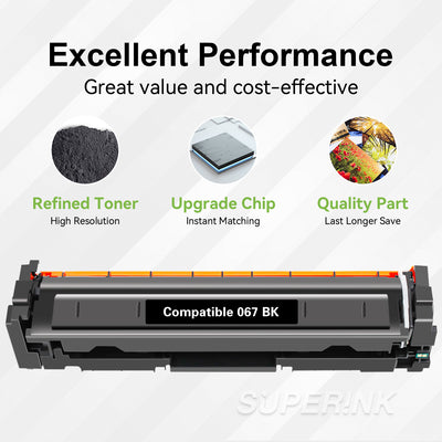 Compatible Canon 067 3130 Pages Black Toner Cartridge With Chip By Superink