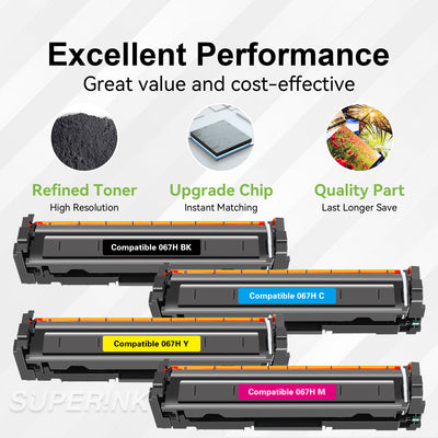 Compatible Canon 067H Toner Cartridge Combo High Yield By Superink