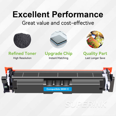 Compatible Canon 069H Cyan Toner Cartridge High Yield With Chip By Superink