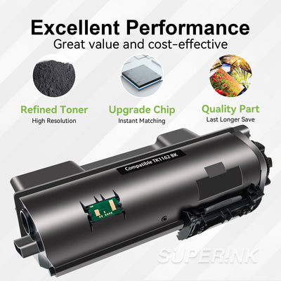 Compatible Kyocera TK1162 Black toner cartridge By Superink