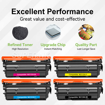 Compatible HP 213A With Chip Toner Cartridge Set By Superink