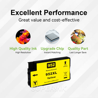 Compatible HP 952XL Yellow Ink Cartridge (L0S67AN) By Superink