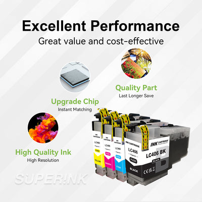 Compatible Brother LC406 Ink Cartridge Combo by Superink