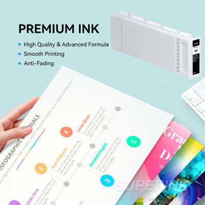 Compatible Epson T725 UltraChrome DG White Ink 600ml by Superink