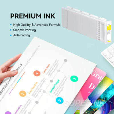 Compatible Epson T725 UltraChrome DG Yellow Ink 600ml by Superink