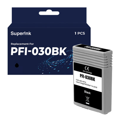 Compatible Canon PFI-030BK Black Ink Cartridge By Superink