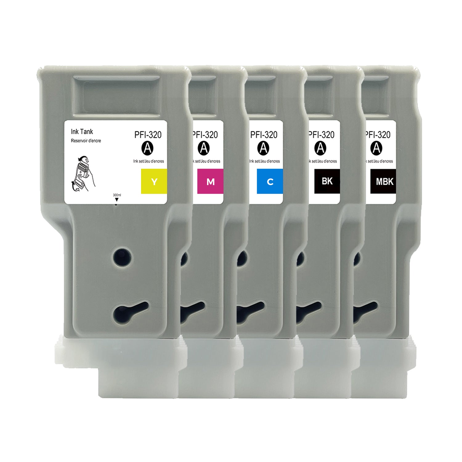 Compatible Canon PFI-320 Ink Cartridge Combo MBK/BK/C/M/Y By Superink